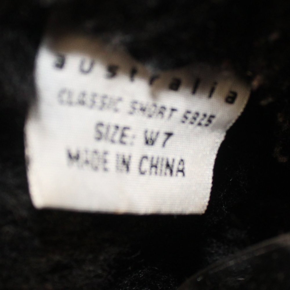 UGG Australia Classic Mid Calf Sheepskin Suede Boots Black Style F8006 #125 - Picture 11 of 11
